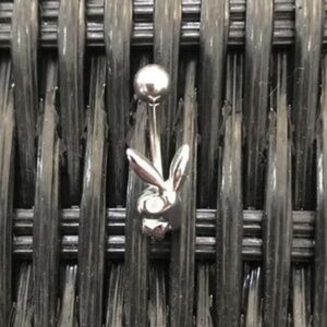 playboy sterling silver belly button navel ring jewelry